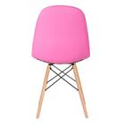 Kit - 12 X Cadeiras Eames Botonê - Madeira Clara - Rosa Pink