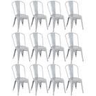 Kit - 12 X Cadeiras Iron Tolix - Cinza Claro