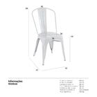 Kit - 12 X Cadeiras Iron Tolix - Cinza Claro