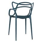 Kit - 12 X Cadeiras Masters Allegra - Azul Petróleo