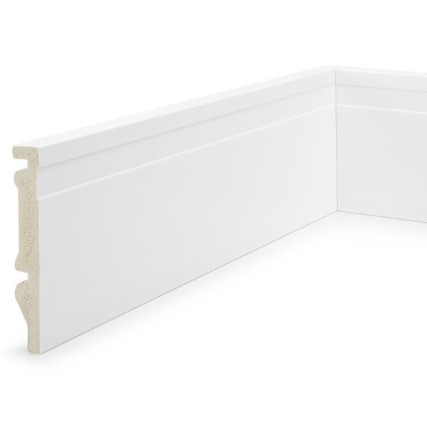 Kit 12m Linear Rodapé De Poliestireno 10cm X 15mm X 2,40m Fri