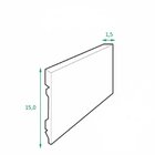Kit 12m Linear Rodapé De Poliestireno Liso 15cmx2,40m Preto