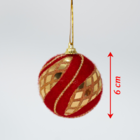 Kit 12un Enfeite Bolas Vermelha Decorativa Arvore Natal 60mm