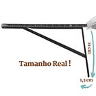 Kit 12un Mão Francesa 35 Cm Preta + Kit Parafusos E Buchas