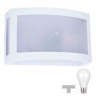 Kit 13 Arandela Finestra Policarbonato Branca + Led