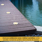 Kit 13 Balizador De Solo Led Chão Piso Jardim 1w  - Prateado