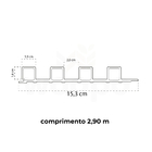 Kit 13 Painel Ripado Cor: Branco Wpc Interno Wave 2 90m X 14c