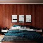 Kit 13 Painel Ripado Cor: Imbuia Wpc Interno Wave 2 90m X 14c