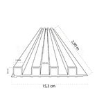 Kit 13 Painel Ripado Cor: Nogueira Wpc Interno Wave 2 90m X 1