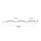 Kit 13 Placas Painel Ripado Wpc Interno Wide Várias Cores 2 9