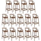 Kit 14 Banquetas Allegra Com Encosto Design Cozinha/bancada -