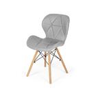 Kit 14 Cadeiras De Jantar Charles Eames Slim Wood Estofada -