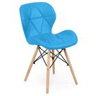 Kit 14 Cadeiras De Jantar Charles Eames Slim Wood Estofada -