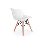 Kit 14 Cadeiras De Jantar Charles Eames Slim Wood Estofada -