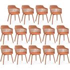 Kit 14 Cadeiras De Jantar Estofada Marcela - Marrom