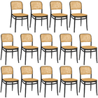 Kit 14 Cadeiras De Jantar Roma Para Sala E Cozinha - Preto