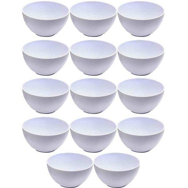 Kit 14 Cumbucas Para Restaurante 356ml Brancas Tigelas De Plá