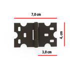 Kit 14 Dobradiças + 6 Puxadores Argola Rustico - Ouro Velho
