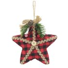 Kit 14 Enfeite Árvore Natal Pendente Natalino Estrela 15cm