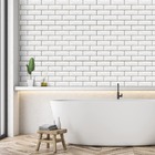 Kit 14 Metros De Papel De Parede Lavavel Tijolo Rustico Branco