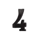 Kit 14 Número Residencial Plástico Nº 4 Preto - Llinan