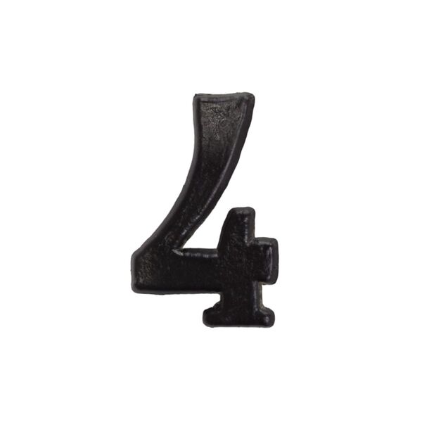 Kit 14 Número Residencial Plástico Nº 4 Preto - Llinan