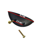 Kit 14 Puxadores Concha Puxador Guarda Roupa - Preto Fosco