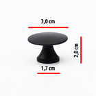 Kit 14 Puxadores Redondo Em Metal Puxador Para Gaveta - Preto