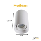 Kit 14 Spot Sobrepor Redondo Direcionável + 14 Lâmpada Mr16 -