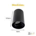 Kit 14 Spot Sobrepor Redondo Direcionável + 14 Lâmpada Mr16 -