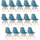Kit - 14 X Cadeiras Charles Eames Eiffel Dsw - Base De Madeir