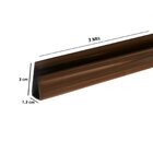 Kit 150m De Acabamento Perfil "u" P/ Forro Pvc 3cmx3m   Mogno