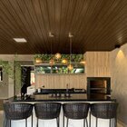 Kit 150m De Acabamento Perfil "u" P/ Forro Pvc 3cmx3m   Mogno