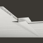 Kit 150m De Emenda Rígida Pvc Perfil H 4,5cmx3m   Branco Gelo