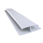 Kit 150m De Emenda Rígida Pvc Perfil H 4,5cmx3m   Branco Gelo