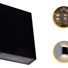 Kit 15 Arandela 2 Fachos Uso Externo Interno Led 4w - Preto -