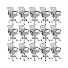 Kit 15 Cadeiras De Escritório Begonia Tela Mesh Ergonômico -