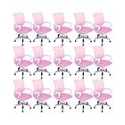 Kit 15 Cadeiras De Escritório Begonia Tela Mesh Ergonômico -