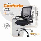 Kit 15 Cadeiras De Escritório Begonia Tela Mesh Ergonômico -