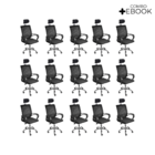 Kit 15 Cadeiras De Escritório Secretaria Oficial Diretor Roma