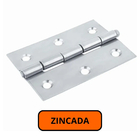 Kit 15 Dobradiças Zincada Para Porta De Madeira 6,4cm