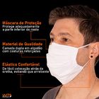 Kit 15 Máscaras Brancas Proteção Tecido 100% Algodão Clip Nas
