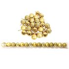 Kit 15 Mini Bolas Natal Dourada Glitter, Fosca, Lisa 3cm - Ma