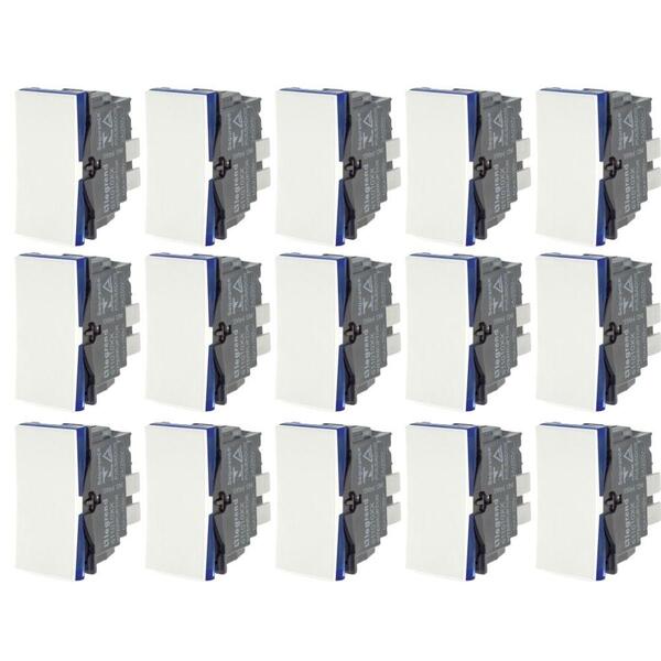 Kit 15 Modulo Interruptor Intermediario 10a Bco Pial Plus+