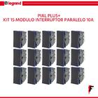 Kit 15 Modulo Interruptor Paralelo 10a Preto Pial Plus +