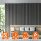 Kit 15 Painel Ripado Prime Madeira Pvc Cinza Fosco 2,9mx16cm