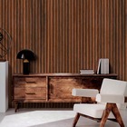 Kit 15 Painel Ripado Prime Madeira Pvc Jacarandá 2,9mx16cm