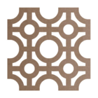 Kit 15 Peças Painel Vazado Cobogó 45x45 Cru