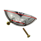 Kit 15 Puxadores Concha Cozinha Puxador De Gaveta - Cromado