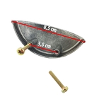 Kit 15 Puxadores Concha Cozinha Puxador De Gaveta - Prata Vel